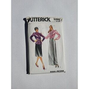 Butterick 3326 Evan Picone Misses Jacket, Blouse & Skirt Pattern 1980s Size 10 U
